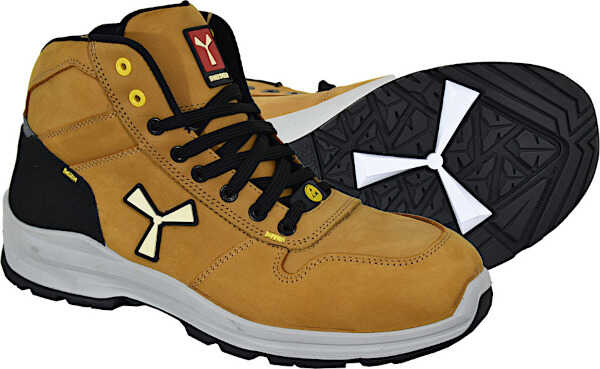Payper GET FORCE MID S3 ESD SRC Yellow Safety Ankle Boots